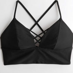 Halter black bikini set